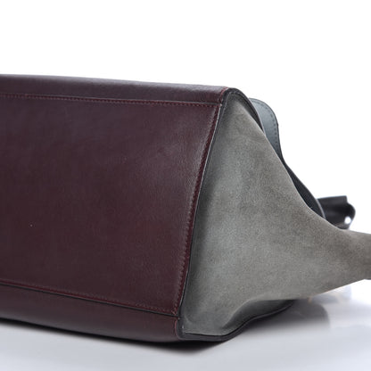 Celine Smooth Calfskin Suede Medium Tri-Color Trapeze Dark Grey 7 of 14