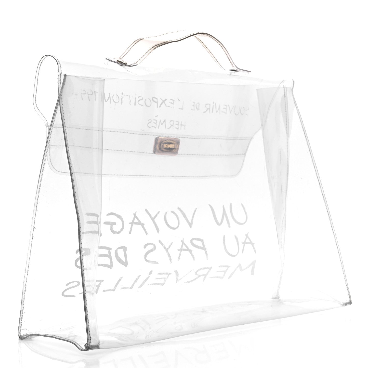Hermes Vinyl Souvenir De L'Exposition Kelly Transparent 3 of 12