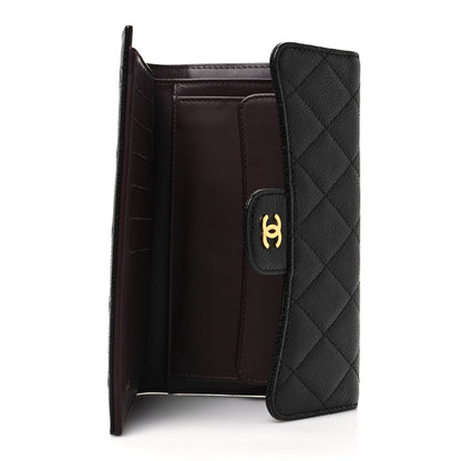 Chanel Caviar Quilted Large Gusset Flap Wallet Black 5 of 7