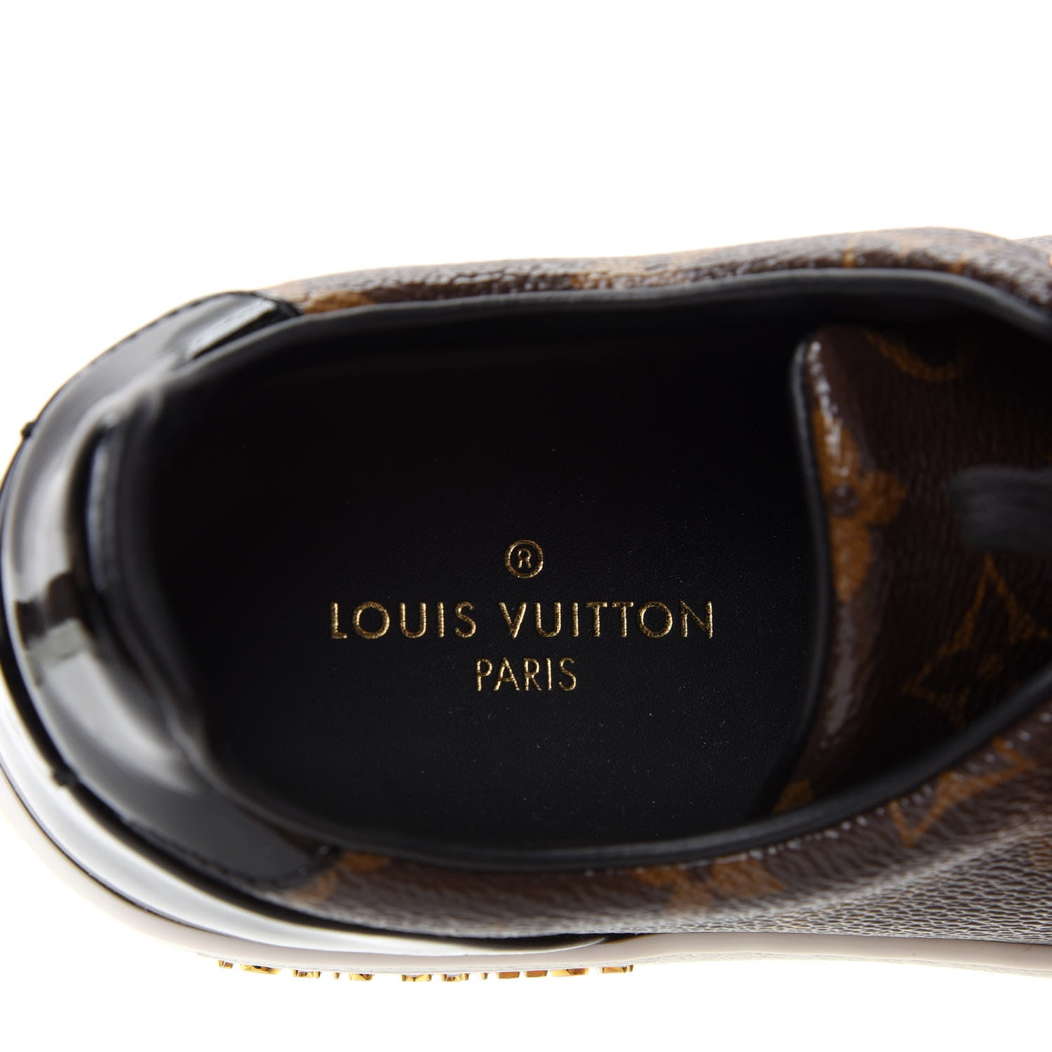 Louis Vuitton Patent Monogram Frontrow Sneakers 37 8 of 10