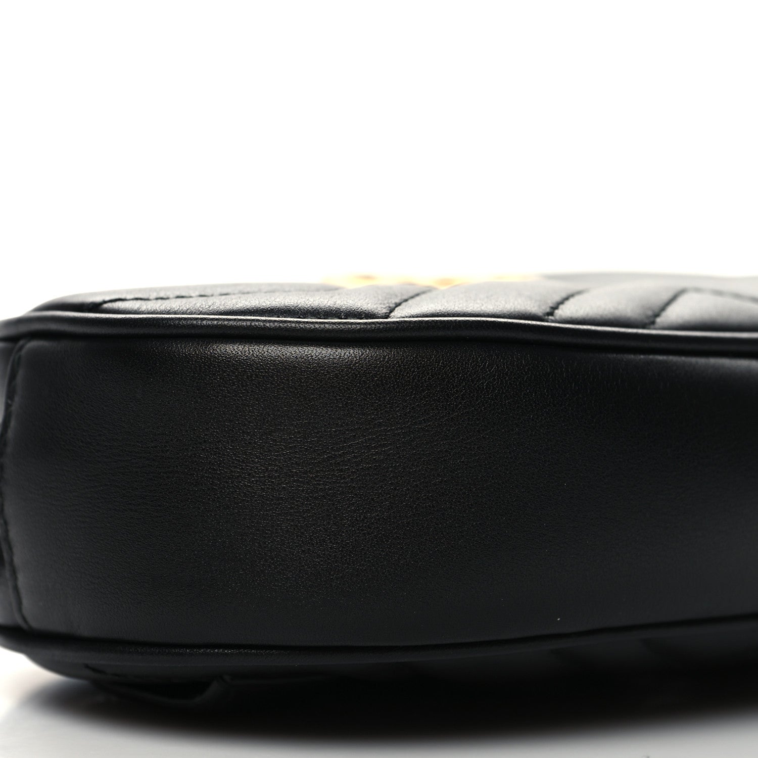 Gucci Calfskin Matelasse GG Marmont Belt Bag 85 34 Black 10 of 11