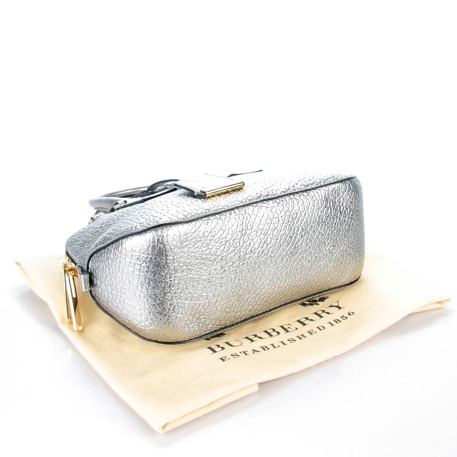 Burberry Heritage Grain Small Orchard Bowling Bag Silver 4 of 10