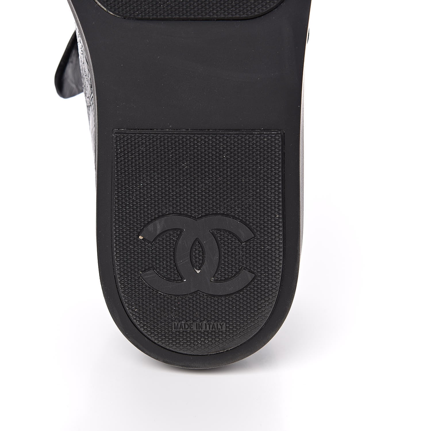 Chanel Crumpled Calfskin Womens CC Bow Sneakers 37 Black 6 of 9