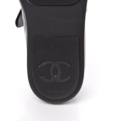 Chanel Crumpled Calfskin Womens CC Bow Sneakers 37 Black 6 of 9