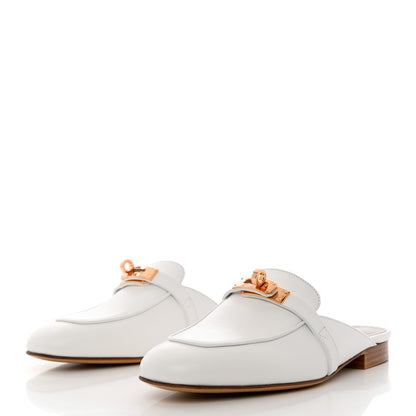 Hermes Calfskin Oz Mules 36 White 3 of 9