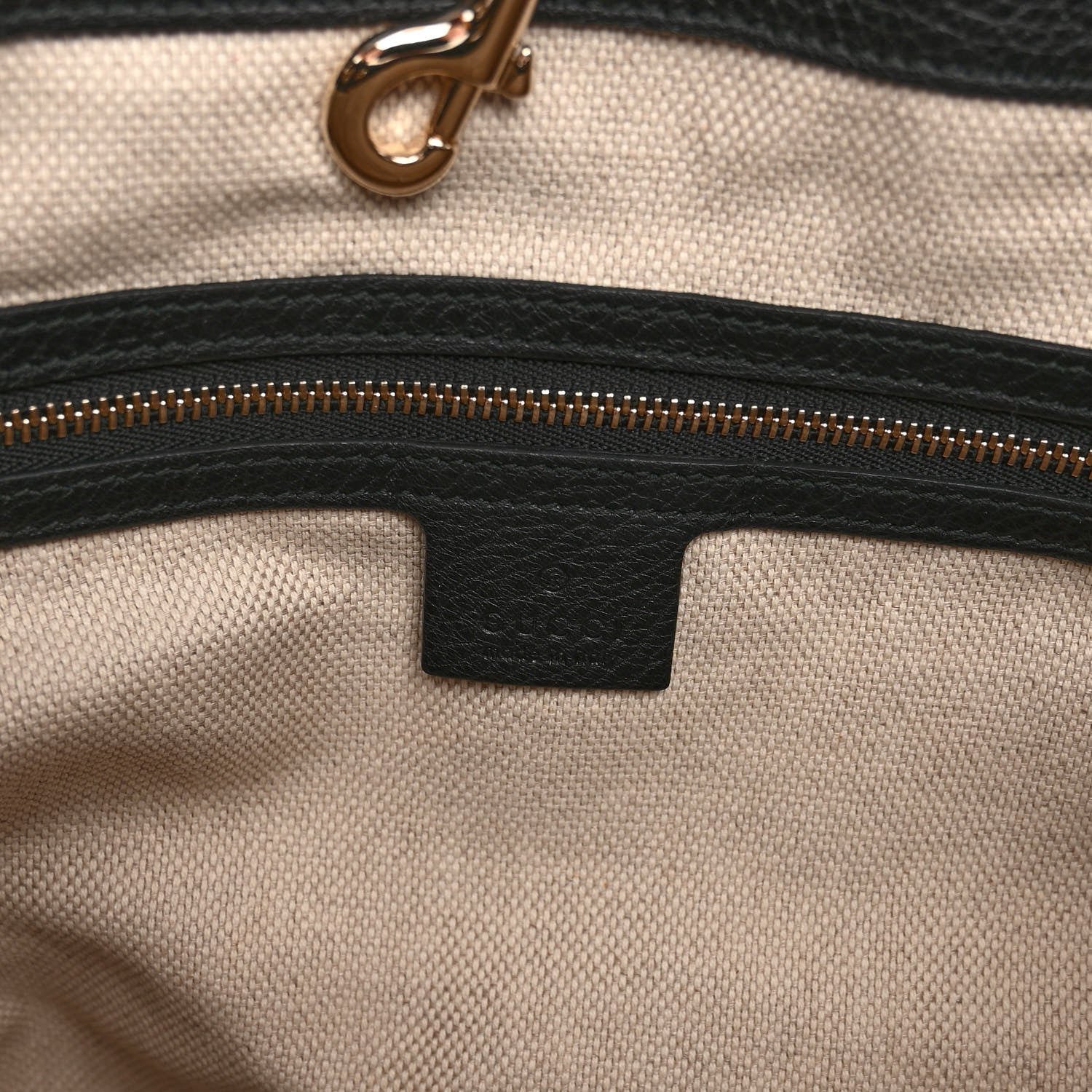 Gucci Pebbled Calfskin Medium Soho Chain Shoulder Bag Black 6 of 9