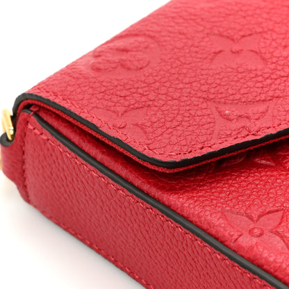 Louis Vuitton Empreinte Pochette Felicie Chain Wallet Scarlet 12 of 13