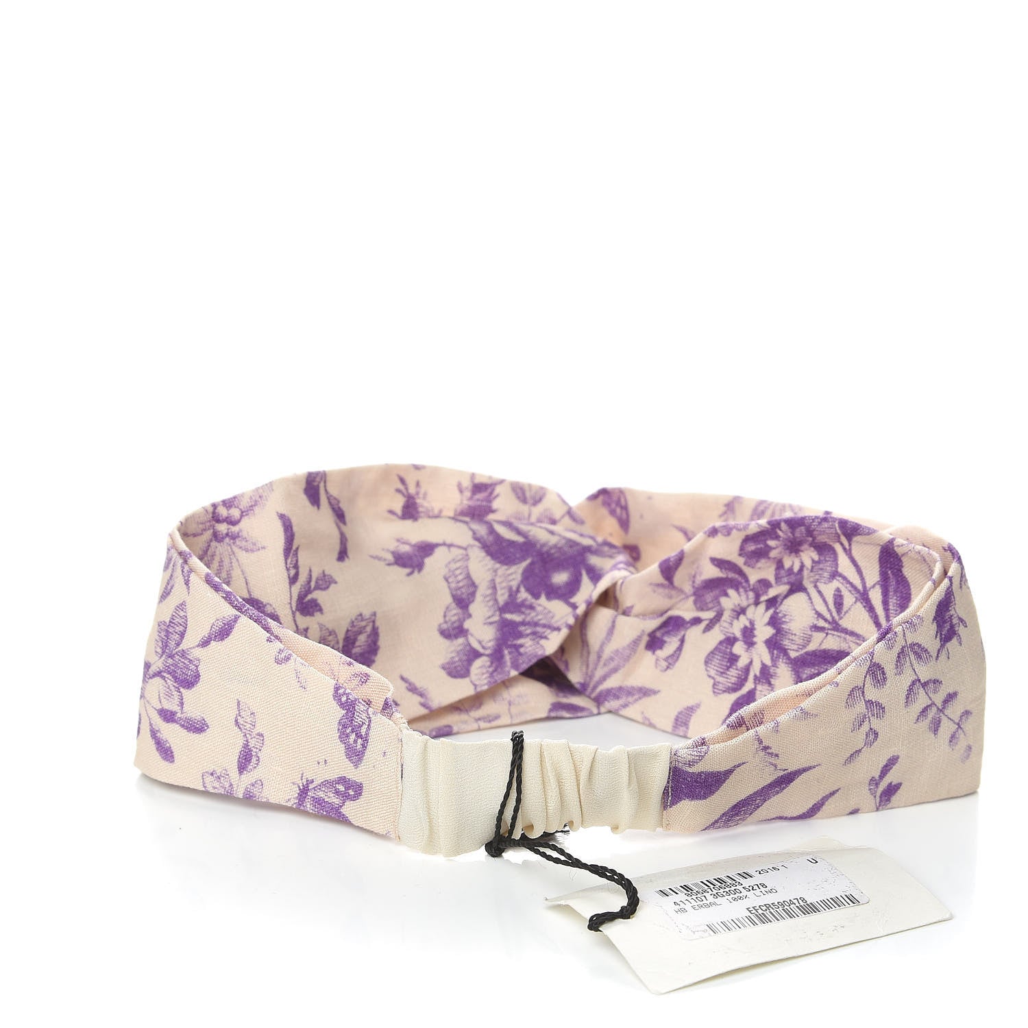 Gucci Linen Herbarium Print Headband Purple 3 of 4