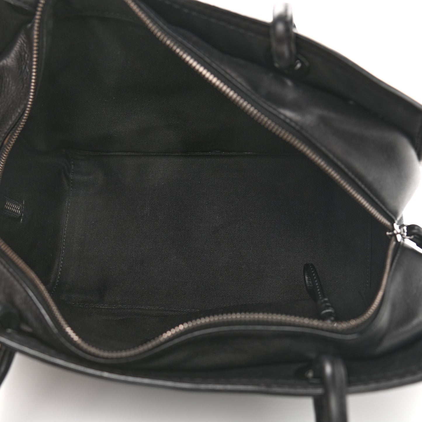 Nappa Chain Logo Shopper Tote Black