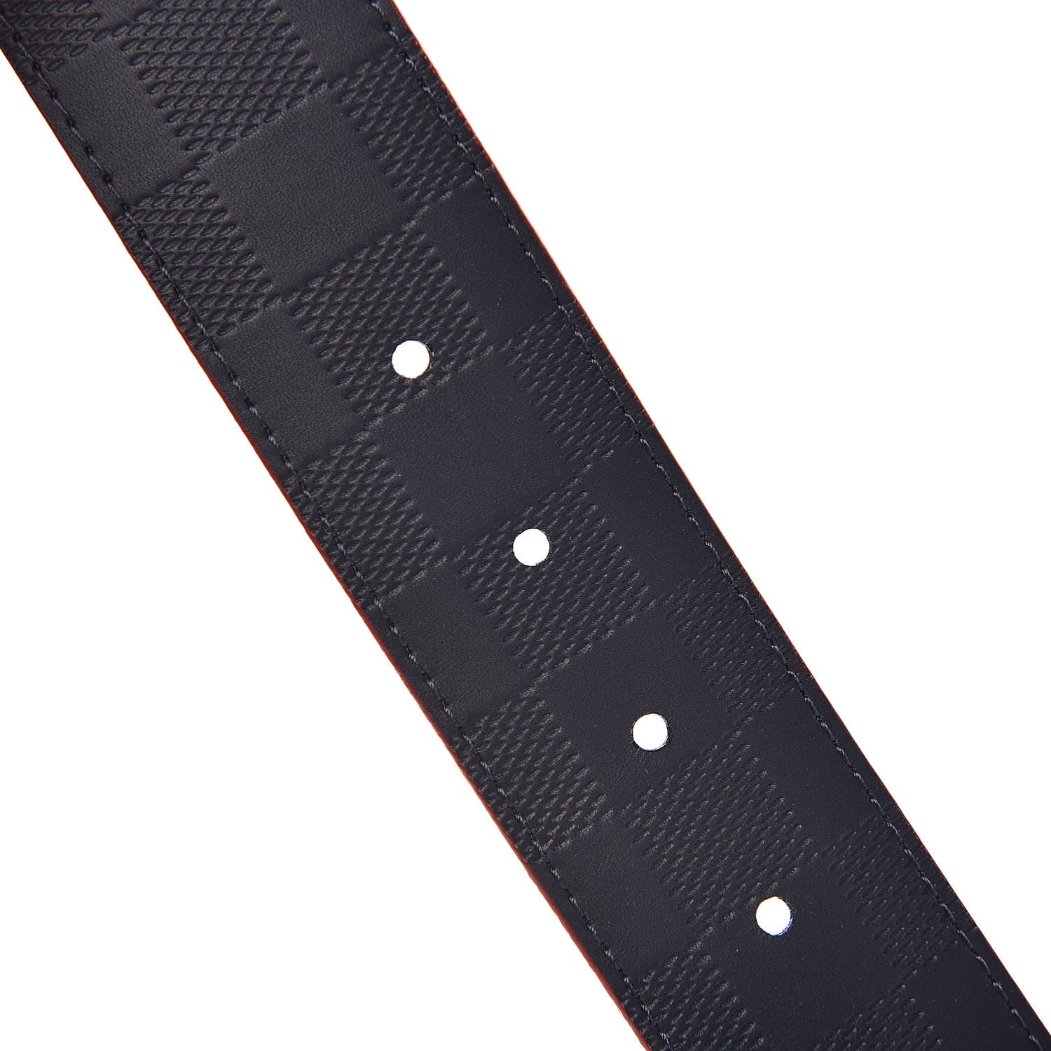 Louis Vuitton Damier Cobalt Infini Reversible Belt 95 38 Rouge 5 of 7