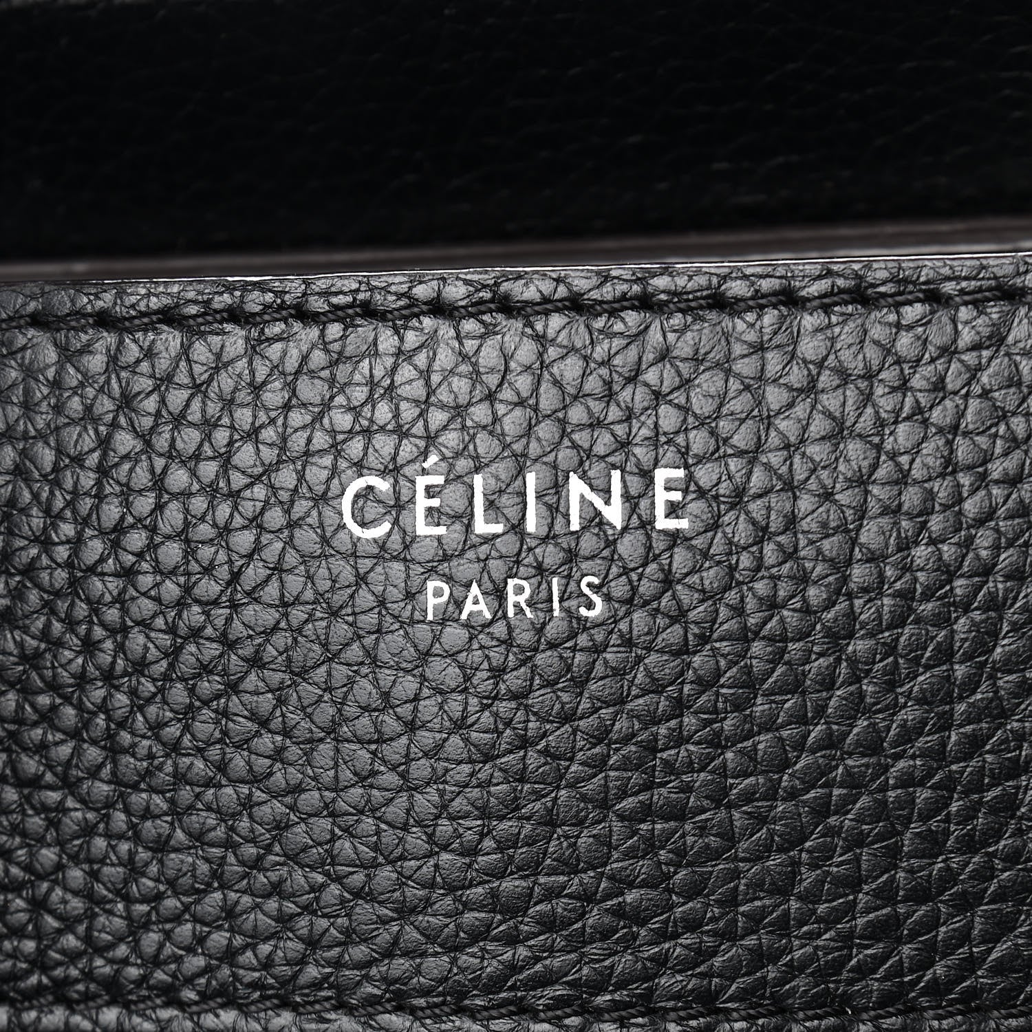 Celine Drummed Calfskin Mini Luggage Black 8 of 12