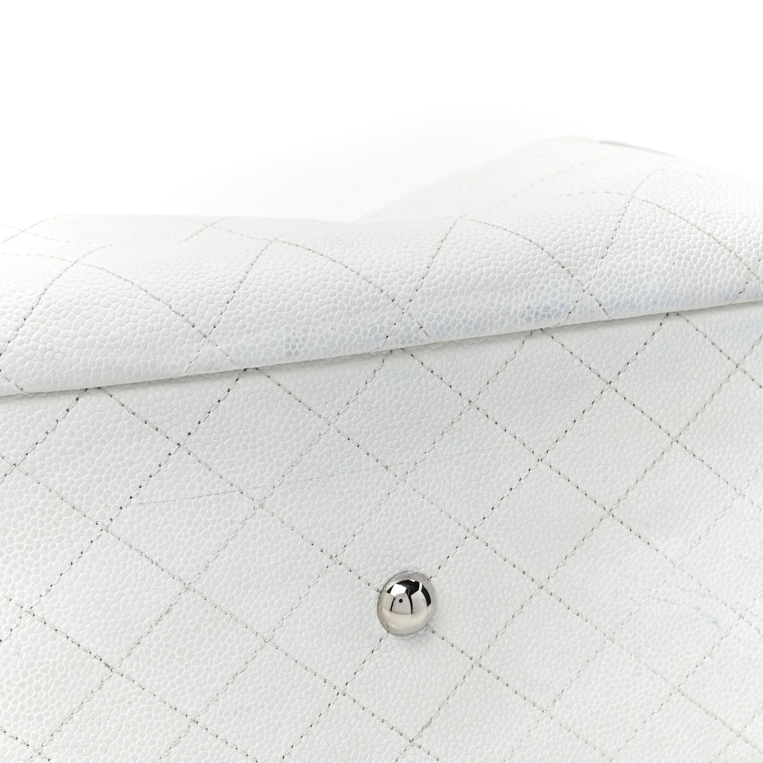 Chanel Grained Calfskin CC Pocket Tote White 14 of 17