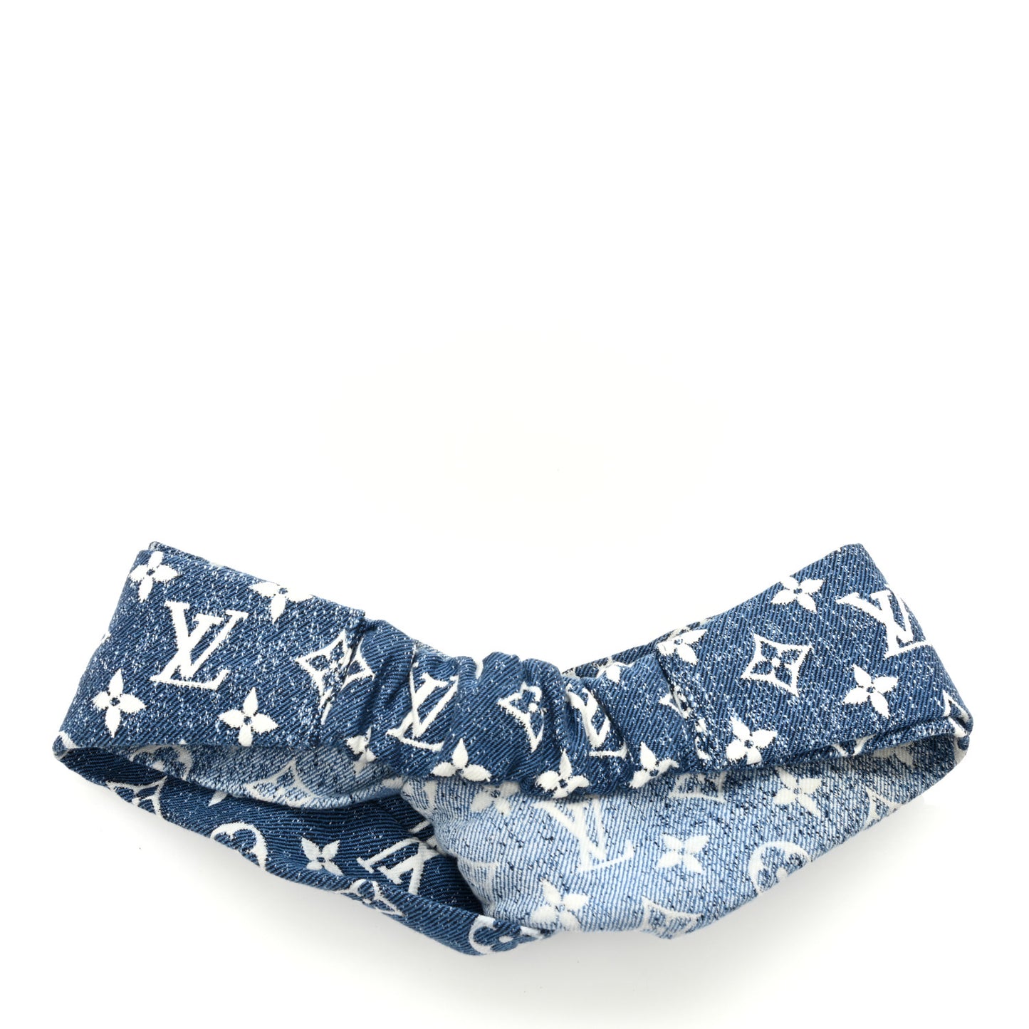 Monogram Jacquard Denim Bandeau Headband Blue