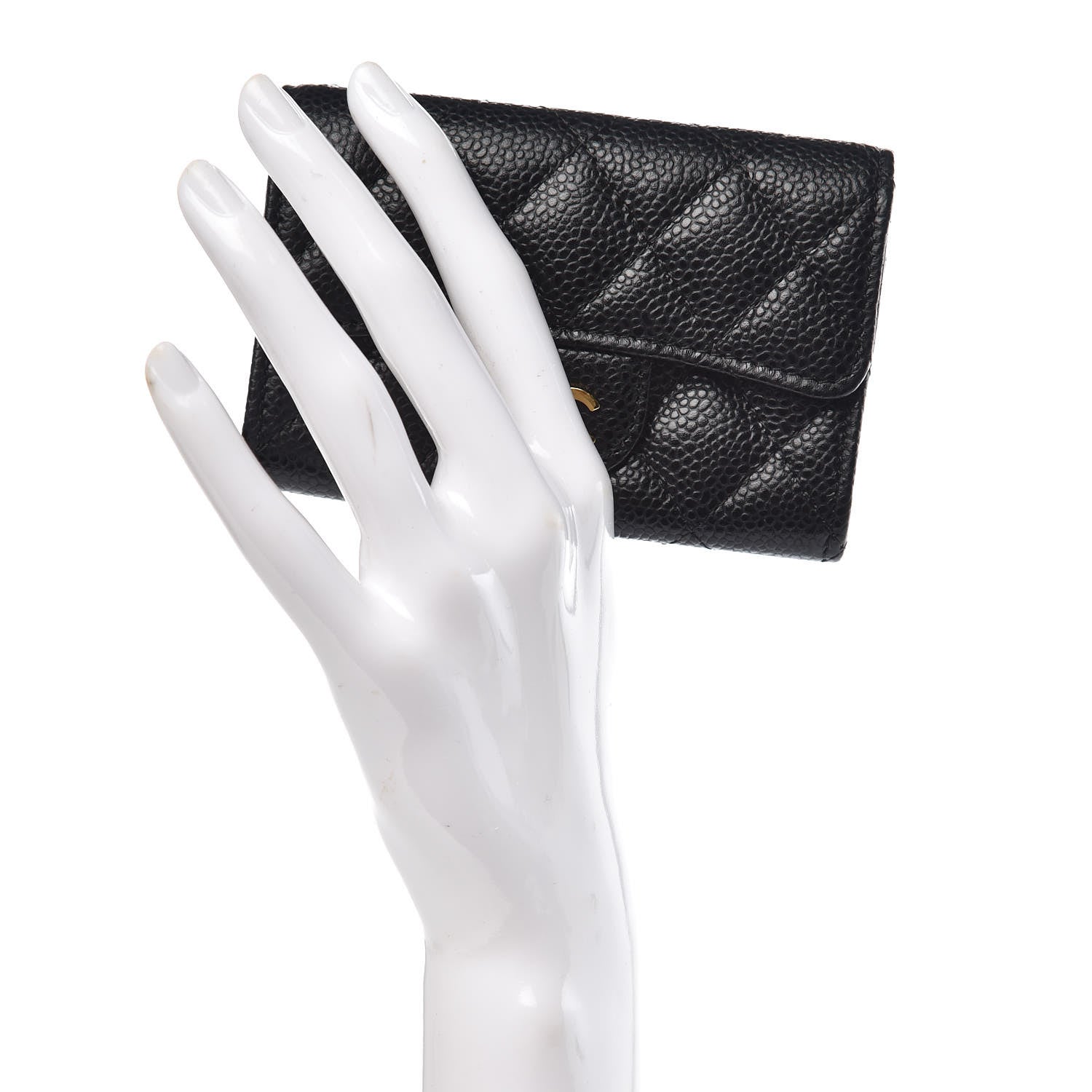 Chanel Caviar Quilted Flap Card Holder Black 2 of 9