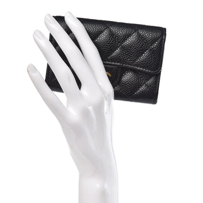 Chanel Caviar Quilted Flap Card Holder Black 2 of 9