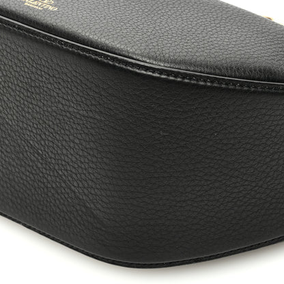 Valentino Garavani Grainy Calfskin Small Vlogo Moon Hobo Bag Black 9 of 9
