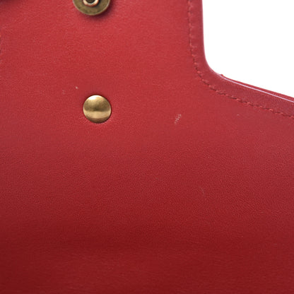 Gucci Calfskin Matelasse GG Marmont Chain Wallet Hibiscus Red 8 of 13