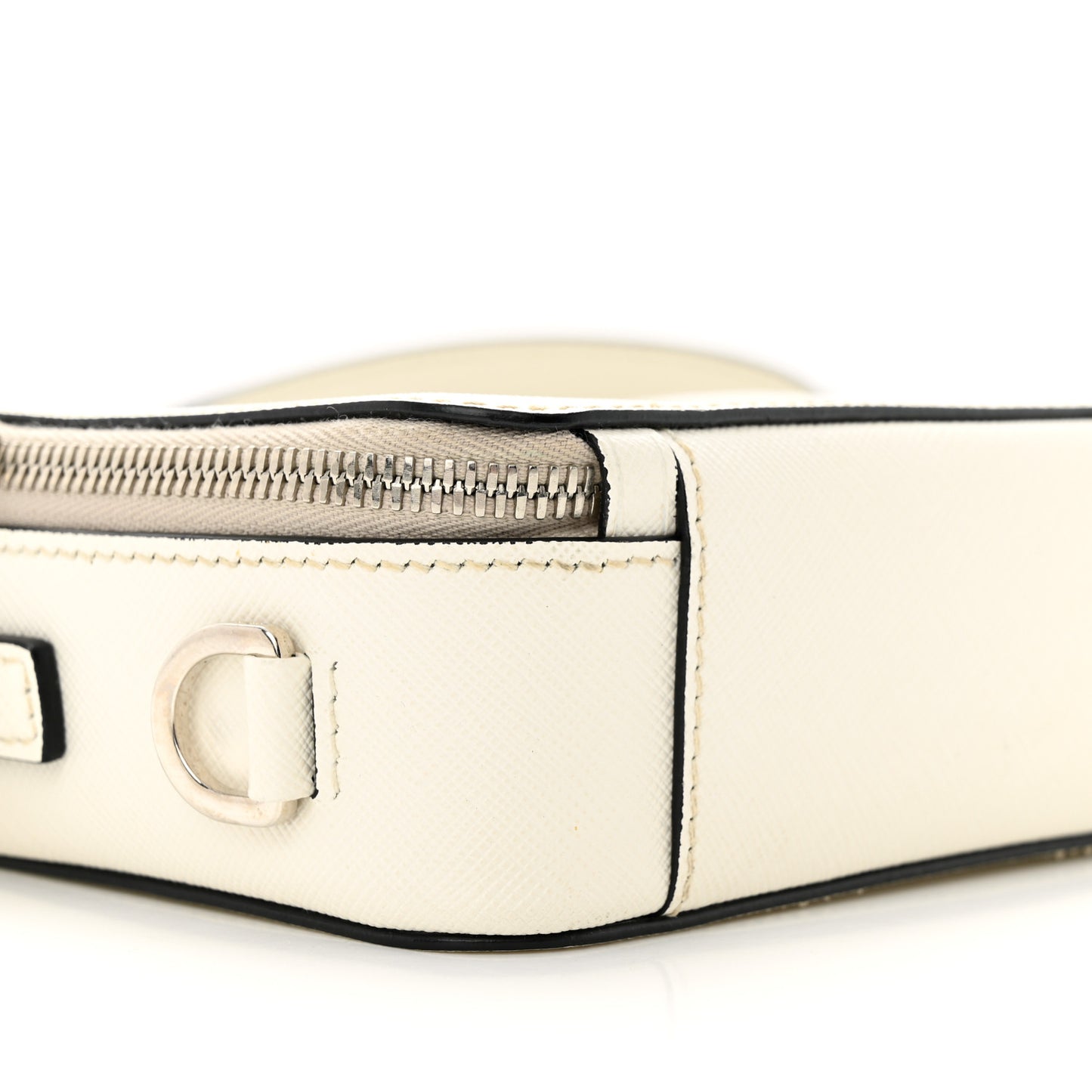 Saffiano Travel Small Brique Top Handle Crossbody Bag White