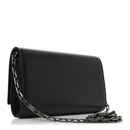 Christian Louboutin Calfskin Spikes Loubinthesky Paloma Clutch Zaffiro Zaffiro 2 of 9