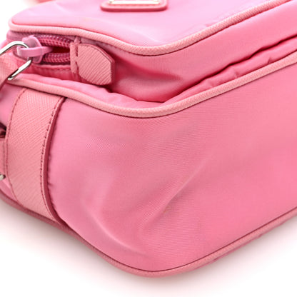 Prada Tessuto Nylon Saffiano Brique Crossbody Bag Re-Edition 2005 Begonia 8 of 9