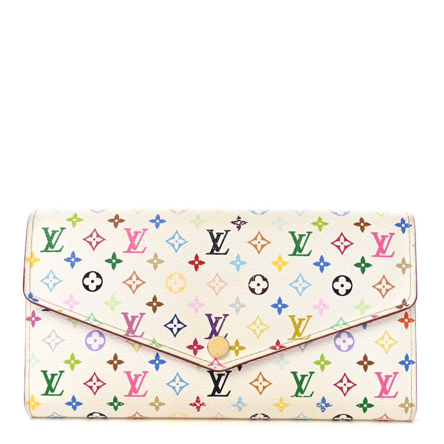 Monogram Multicolor Sarah Wallet NM White Litchi