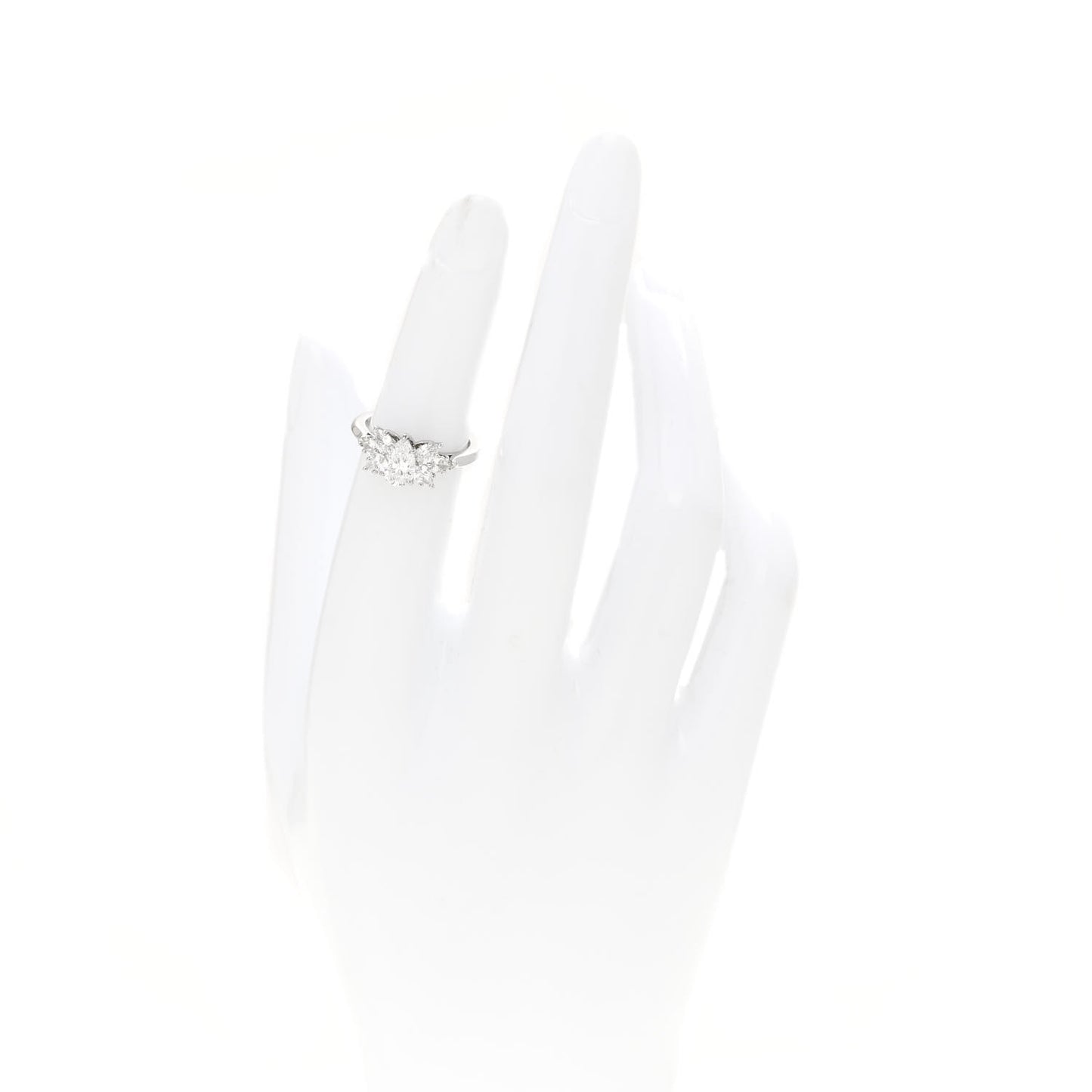 Platinum Diamond .57ct Pear Cluster Engagement Ring 47 4.25