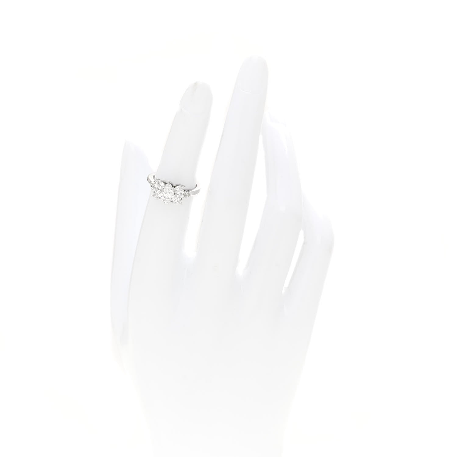 Harry Winston Platinum Diamond .57ct Pear Cluster Engagement Ring 47 4.25 2 of 6