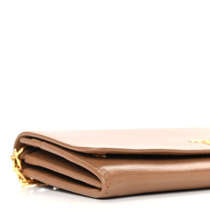 Prada Vitello Move Chain Wallet Caramel 5 of 9