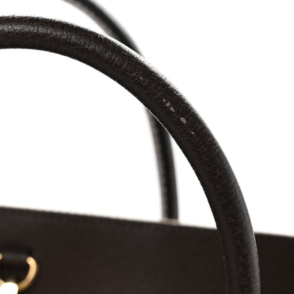 Gucci Monogram Jumbo GG Textured Dollar Calfskin Web Tote Bag Camel Ebony New Acero 12 of 13