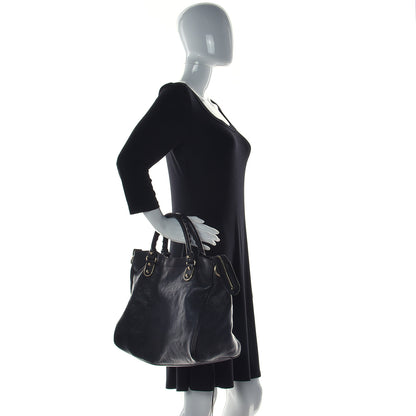 Balenciaga Chevre Gold Metallic Edge Hardware Velo Black 2 of 16