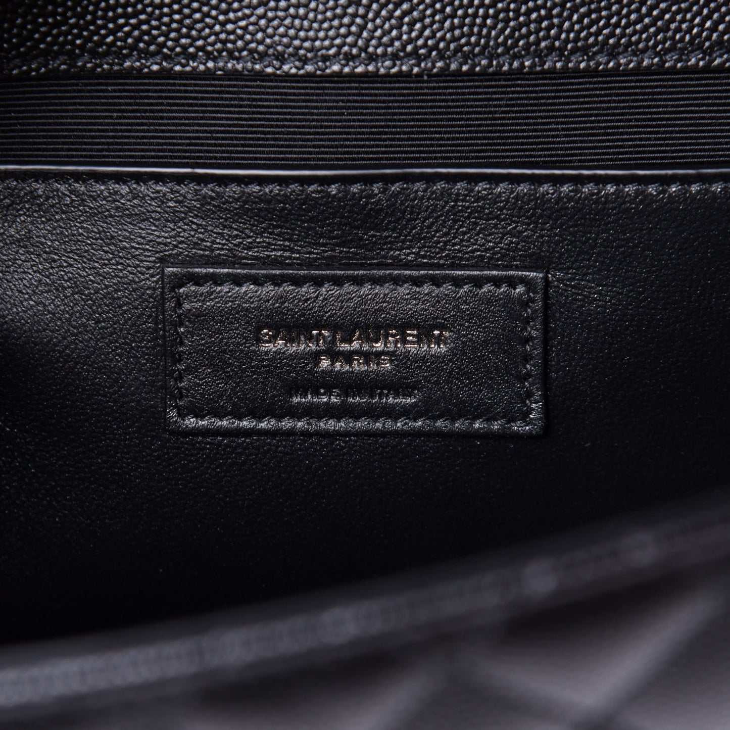 Grain De Poudre Textured Mixed Matelasse Triquilt Medium Monogram Satchel Black