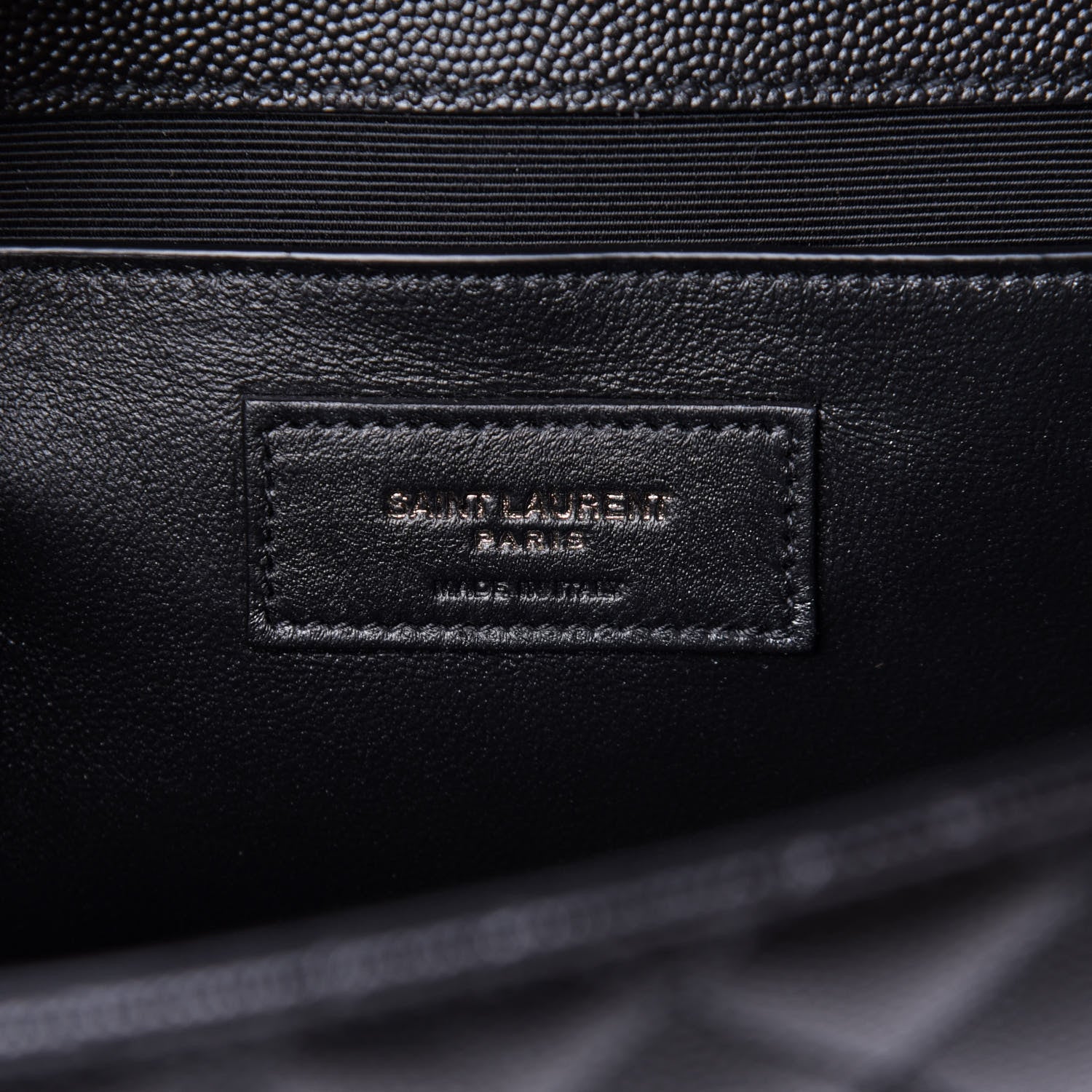 Saint Laurent Grain De Poudre Textured Mixed Matelasse Triquilt Medium Monogram Satchel Black 6 of 10