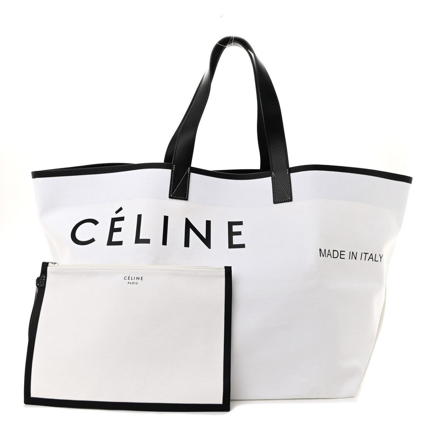 Textile Medium Made In Tote White Black