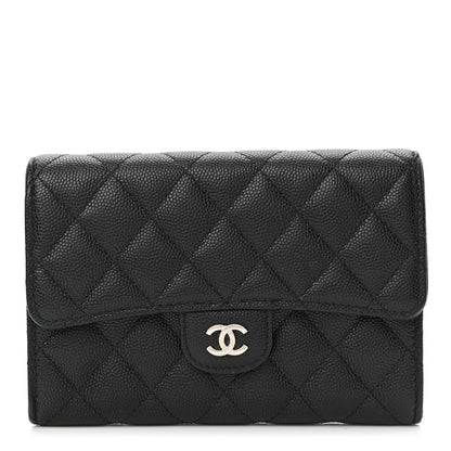 Chanel Caviar Quilted Medium Flap Wallet Black 1 of 9