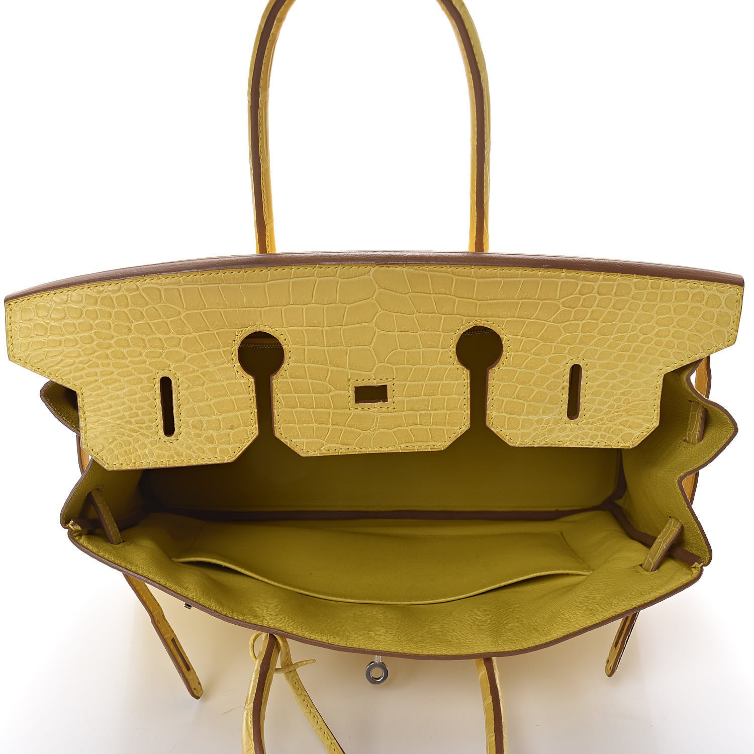 Hermes Matte Porosus Crocodile Birkin 35 Mimosa 14 of 39