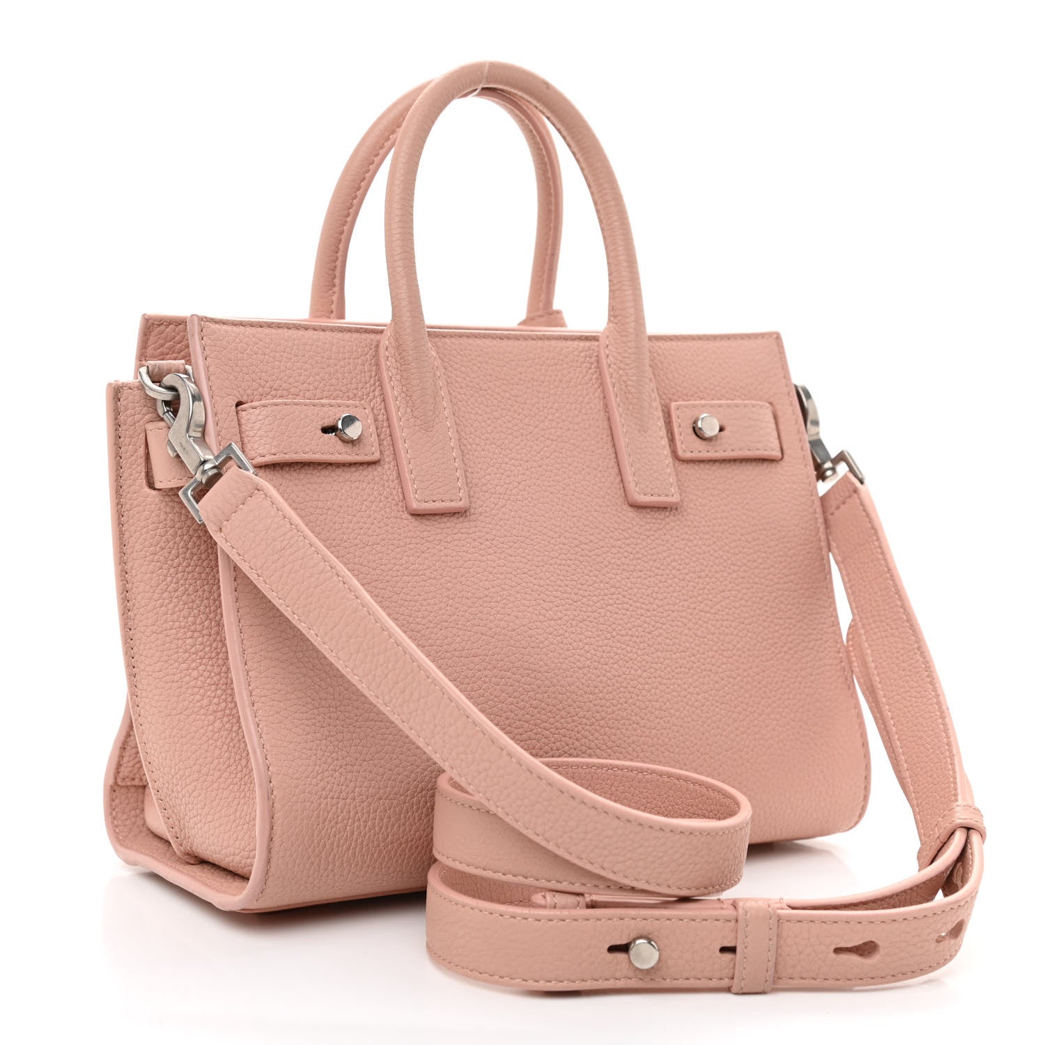 Saint Laurent Grained Calfskin Nano Supple Sac De Jour Antique Rose 3 of 9
