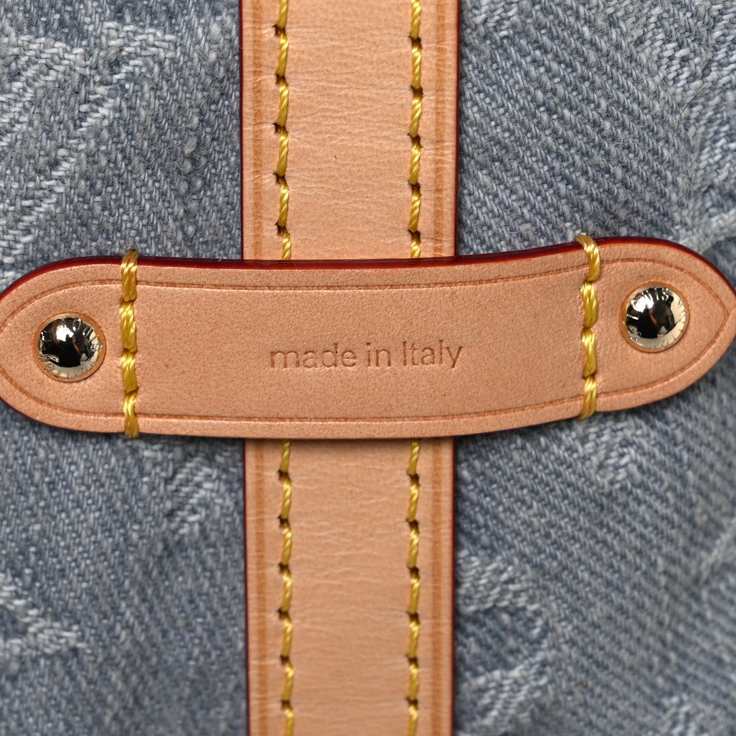 Monogram Denim CarryAll MM Washed Grey
