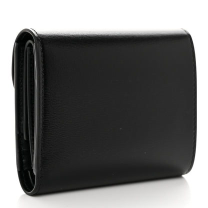 Celine Shiny Calfskin Triomphe Small Wallet Black 3 of 8