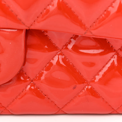 Chanel Patent Calfskin Quilted Medium Double Flap Red 13 of 18
