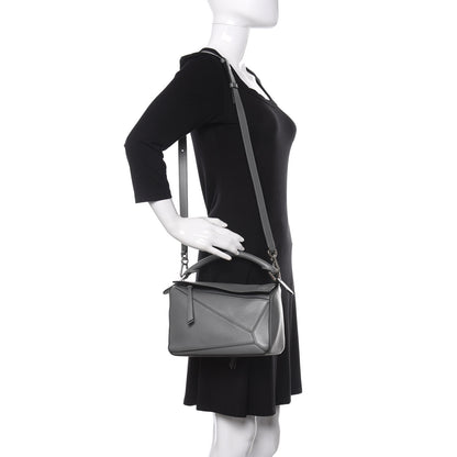 Loewe Calfskin Small Puzzle Bag Gunmetal 2 of 8