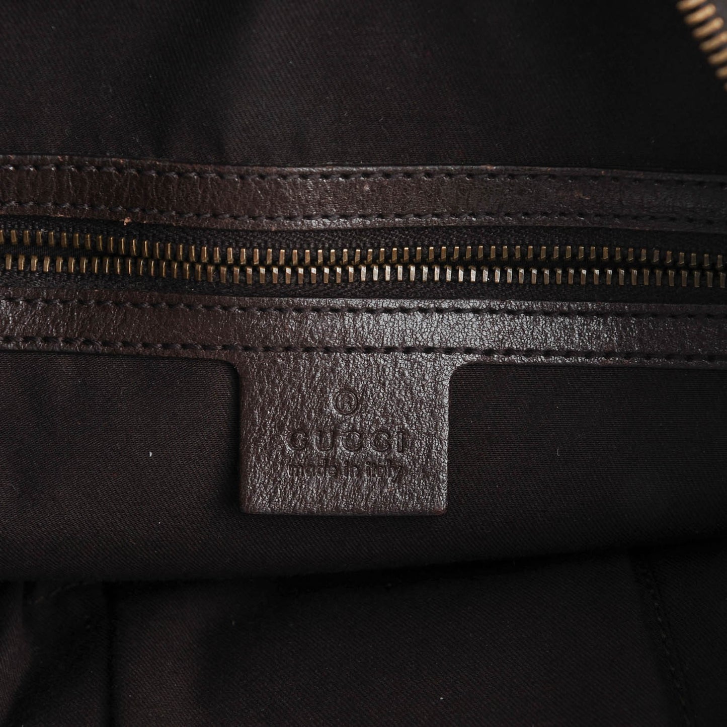 Monogram Medium Interlocking Hobo Dark Brown