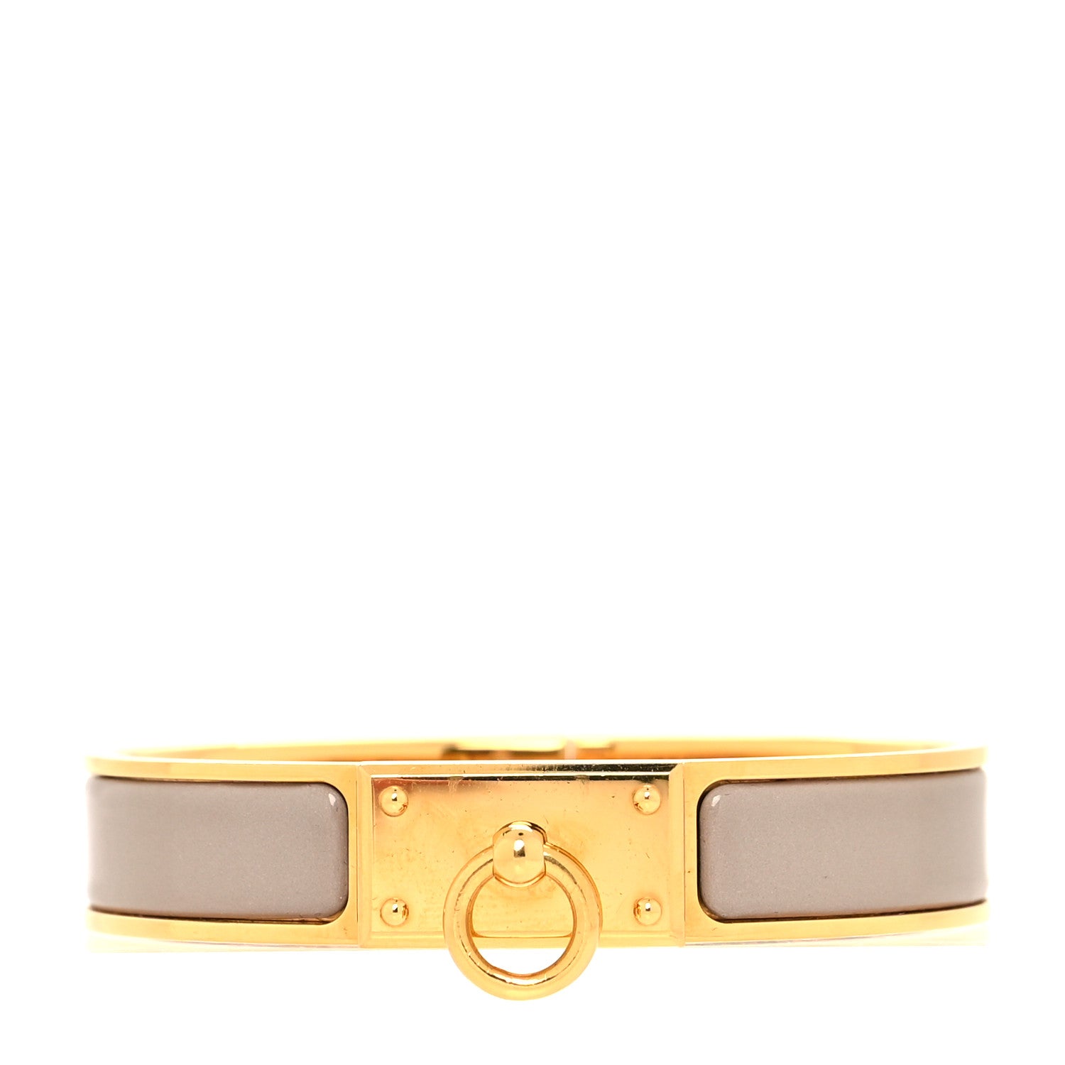 Hermes Enamel Clic Anneau Bracelet PM Marron Glace 1 of 6