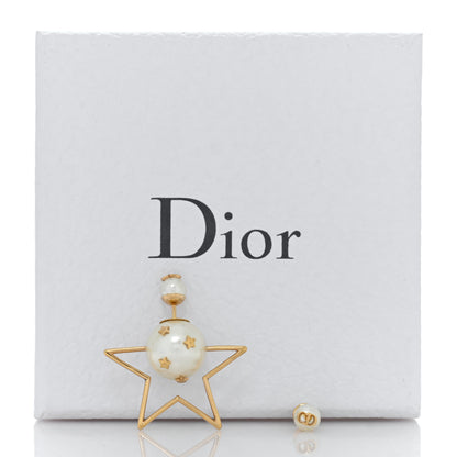 Christian Dior Pearl Bee Star Tribales Hoop Earrings 4 of 4