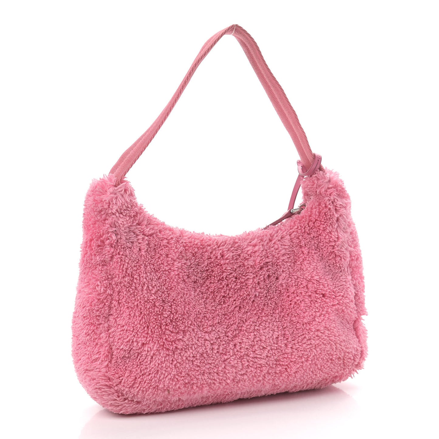 Terry Cloth Mini Re-Edition 2000 Bag Petalo Black