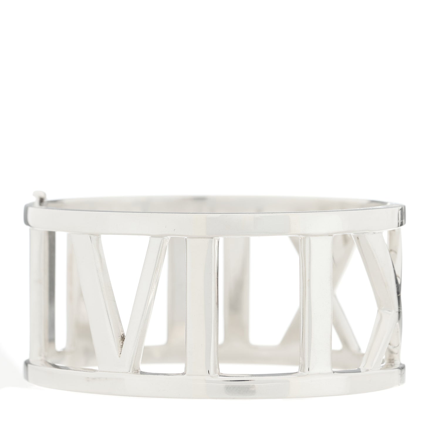 Sterling Silver Wide Atlas Hinged Bangle Bracelet