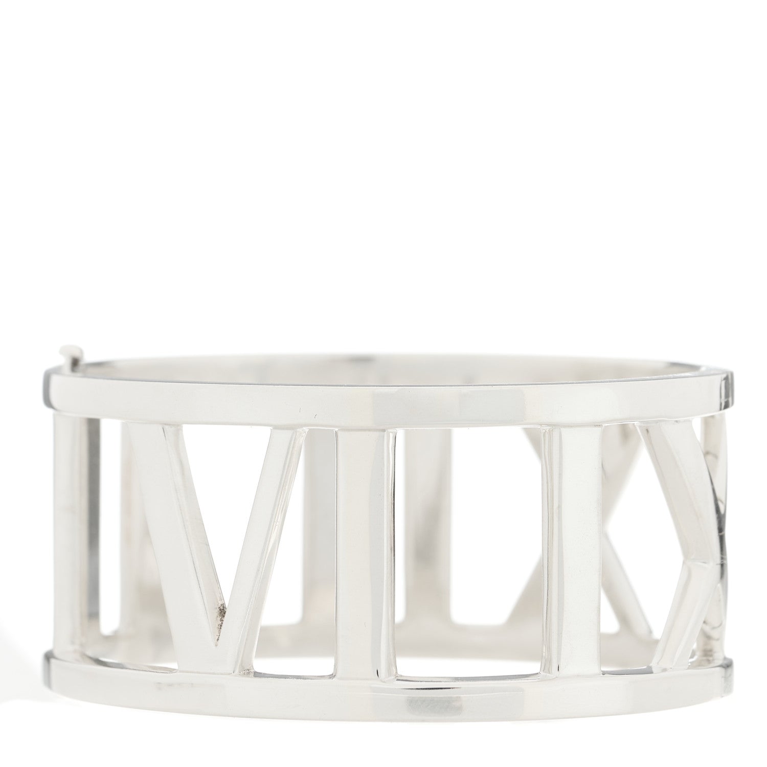 Tiffany Sterling Silver Wide Atlas Hinged Bangle Bracelet 2 of 3