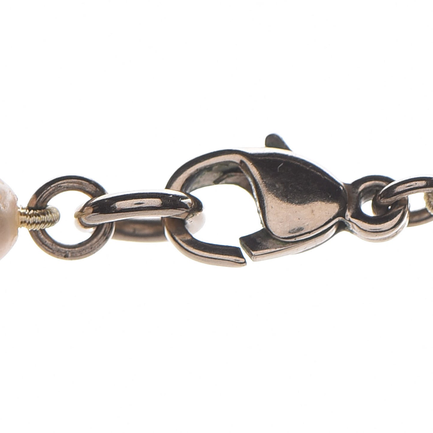 Pearl CC Long Necklace Gold