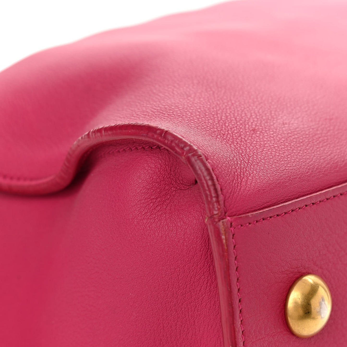 Calfskin Medium Classic Y Cabas Fuchsia