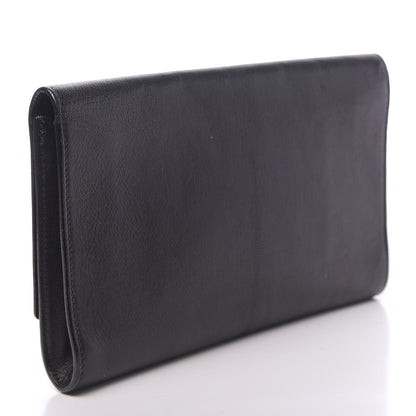 Saint Laurent Calfskin Monogram Large Belle De Jour Clutch Black 3 of 13