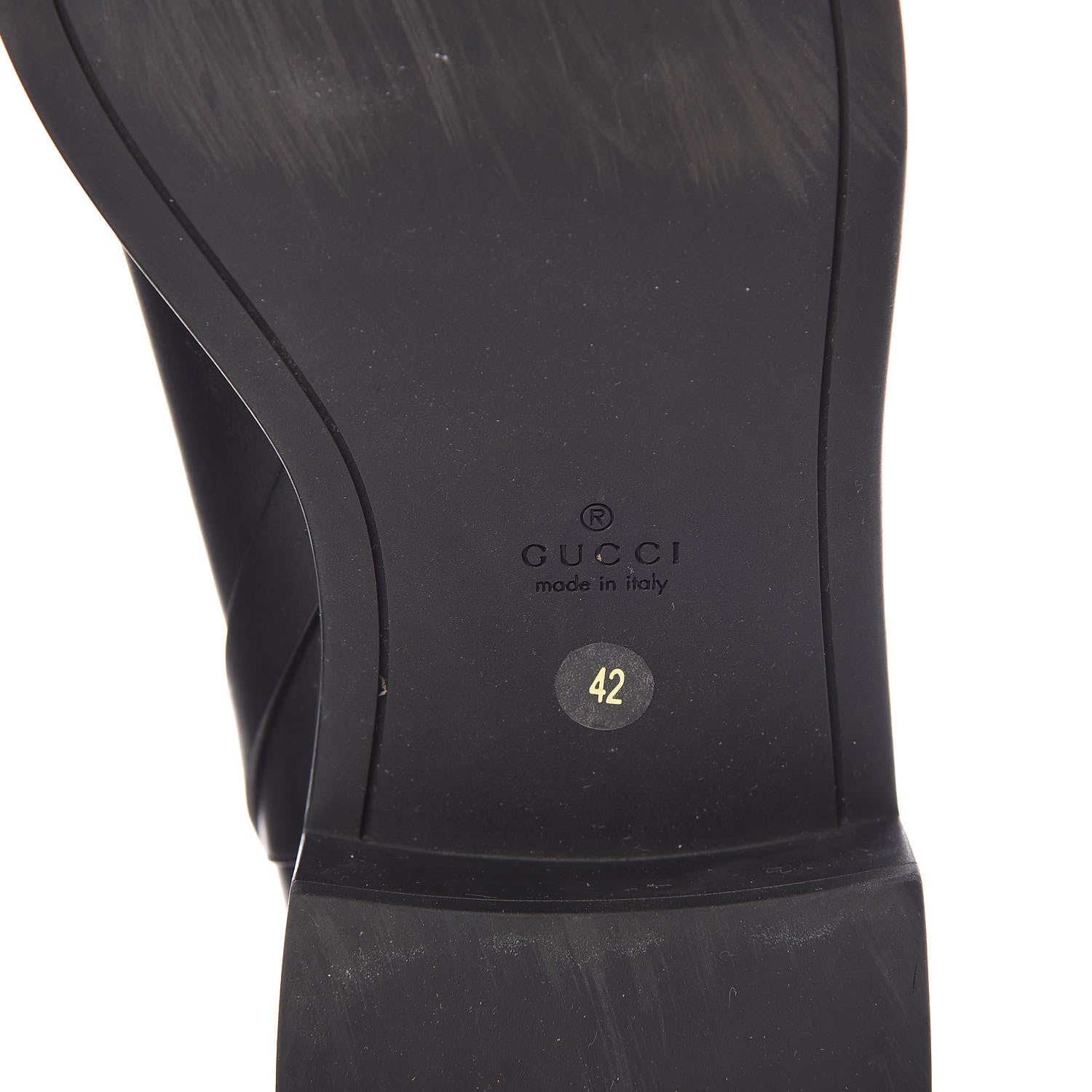 Gucci Calfskin Tess Horsebit Ankle Boots 42 Black 8 of 15